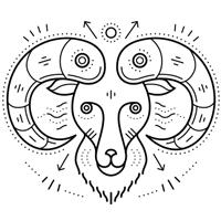 Aries sign glyph symbol