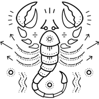 Scorpio sign glyph symbol